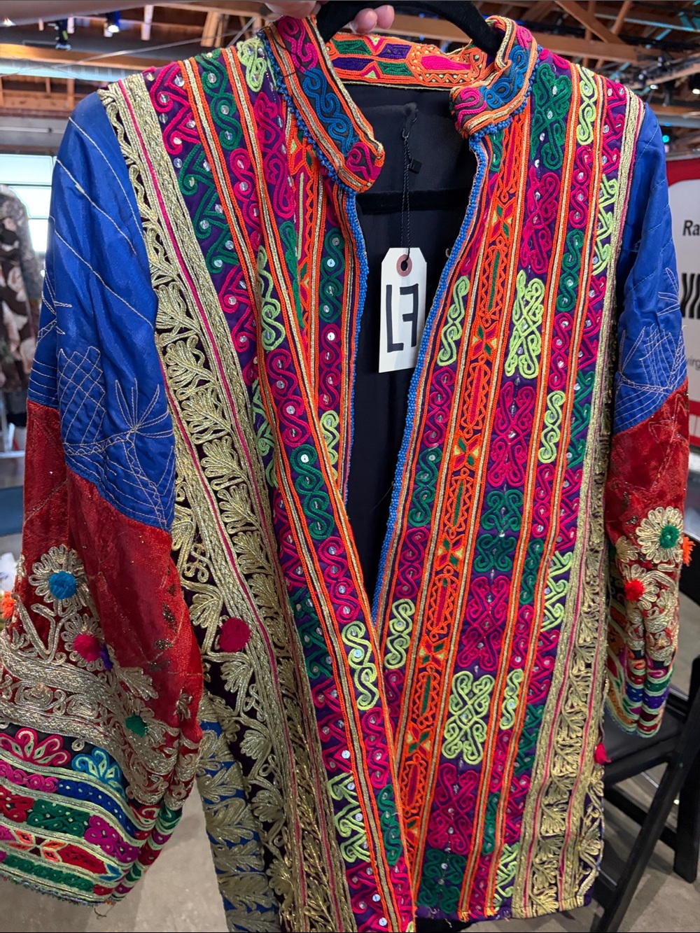 Multicolor Embroidered Women's Jacket - Vibrant Boho Coat